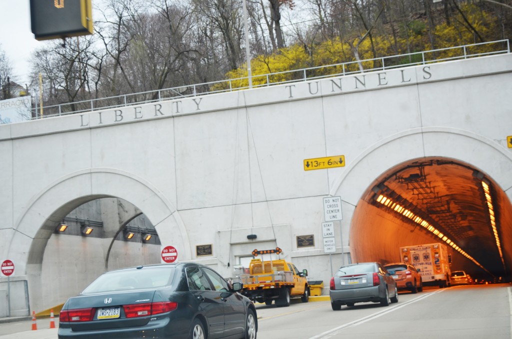 The Liberty Tunnels provide citizens an easy way to travel between Pittsburgh and the surrounding South Hills areas, including Brookline. Photo by Leah Devorak. 