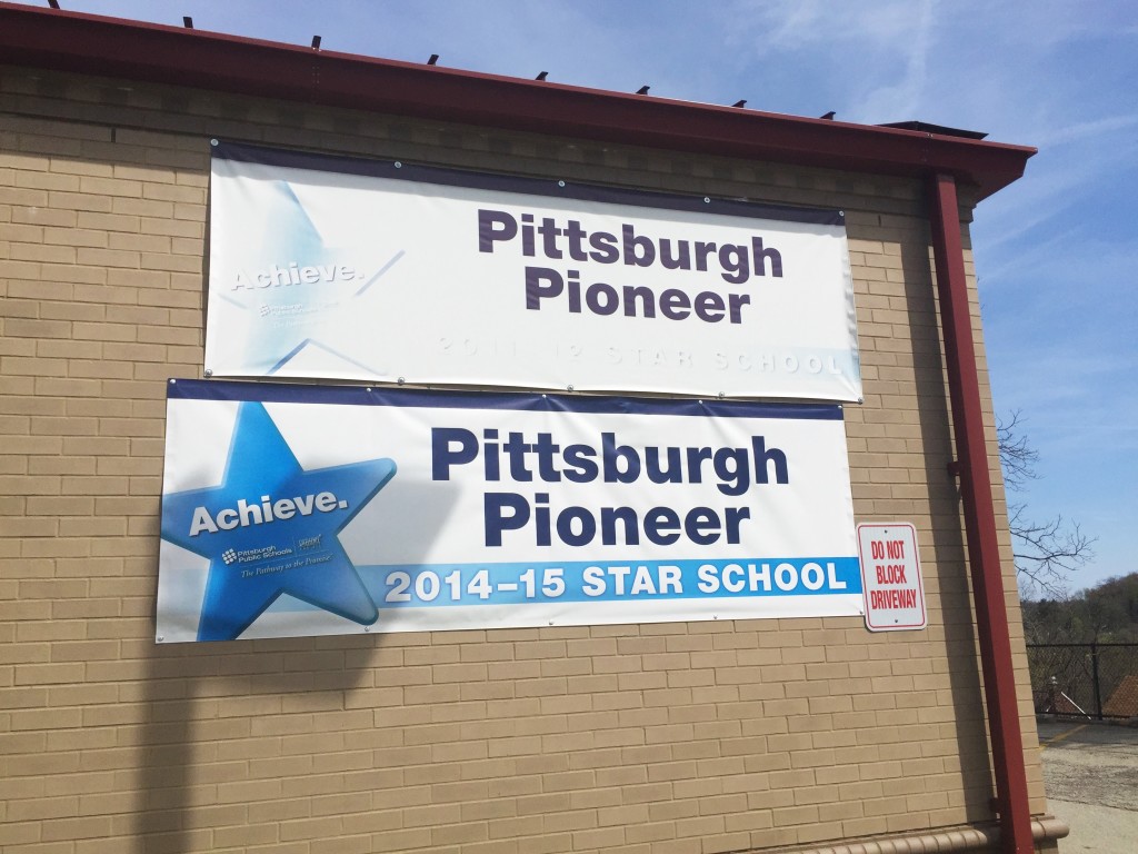 Pittsburgh’s Pioneer Education Center, located in Brookline, has been a part of Pittsburgh Public Schools for over 50 years. Photo by Rebekah Devorak. 